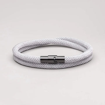 Minimalist Gray Rope Bracelet Wave