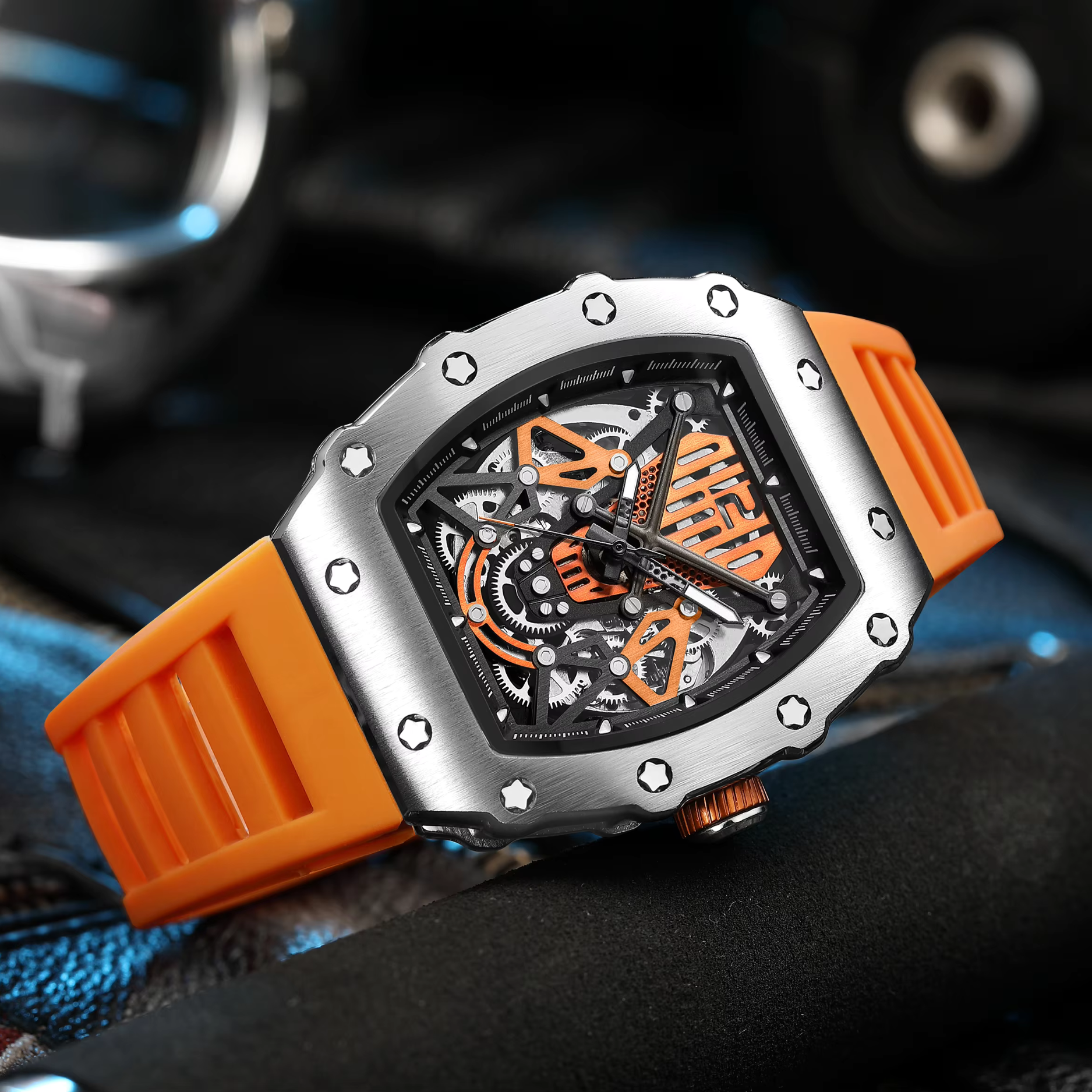 ChronoSport Orange Automatic Skeleton - Sport Edition™